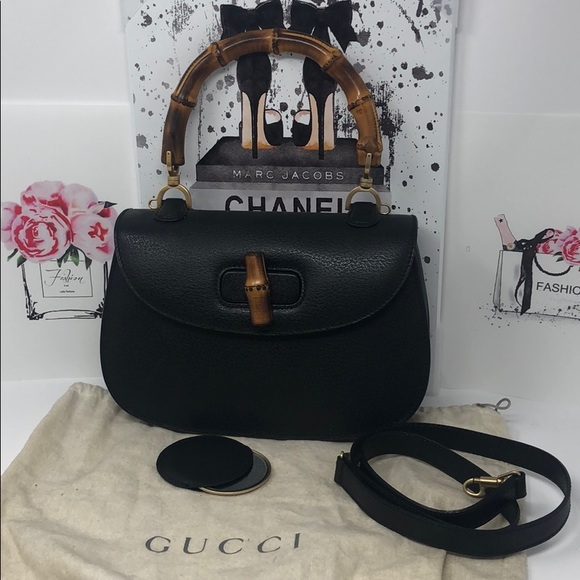 Gucci bamboo handle crossbody bag - Picture 3 of 9